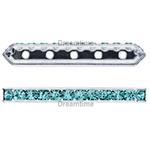 Dreamtime Crystal DC 77730 Rondelle Spacer Bars 5 Hole Indian Sapphire/Silver